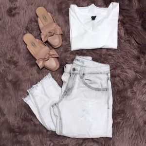 Light washed grey boyfriend jeans